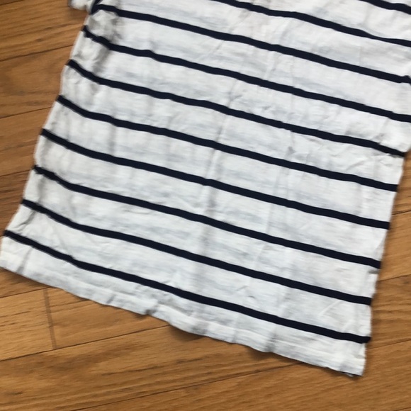 Madewell Whisper Cotton V-Neck w/ Pocket - Navy / White Stripes - Picture 16 of 16
